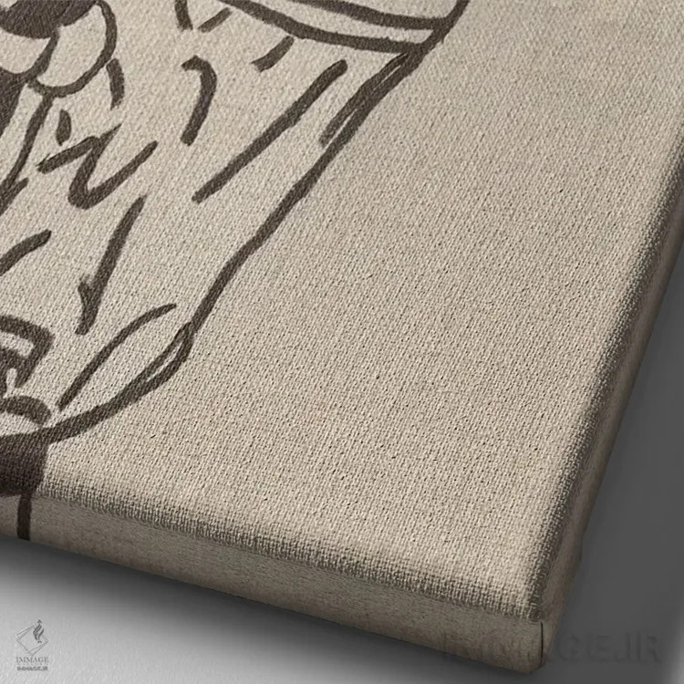 تابلو مینیمال اسب طراحی مزرعه اثر کاتلین برایان - نمای نزدیک بافت بوم