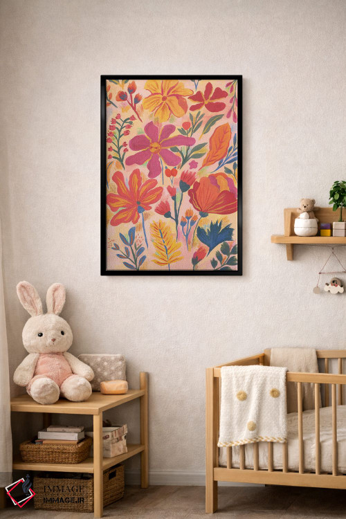 تابلو دکوراتیو گل های فانتزی اثر کارتیکا پارامیتا - D3B