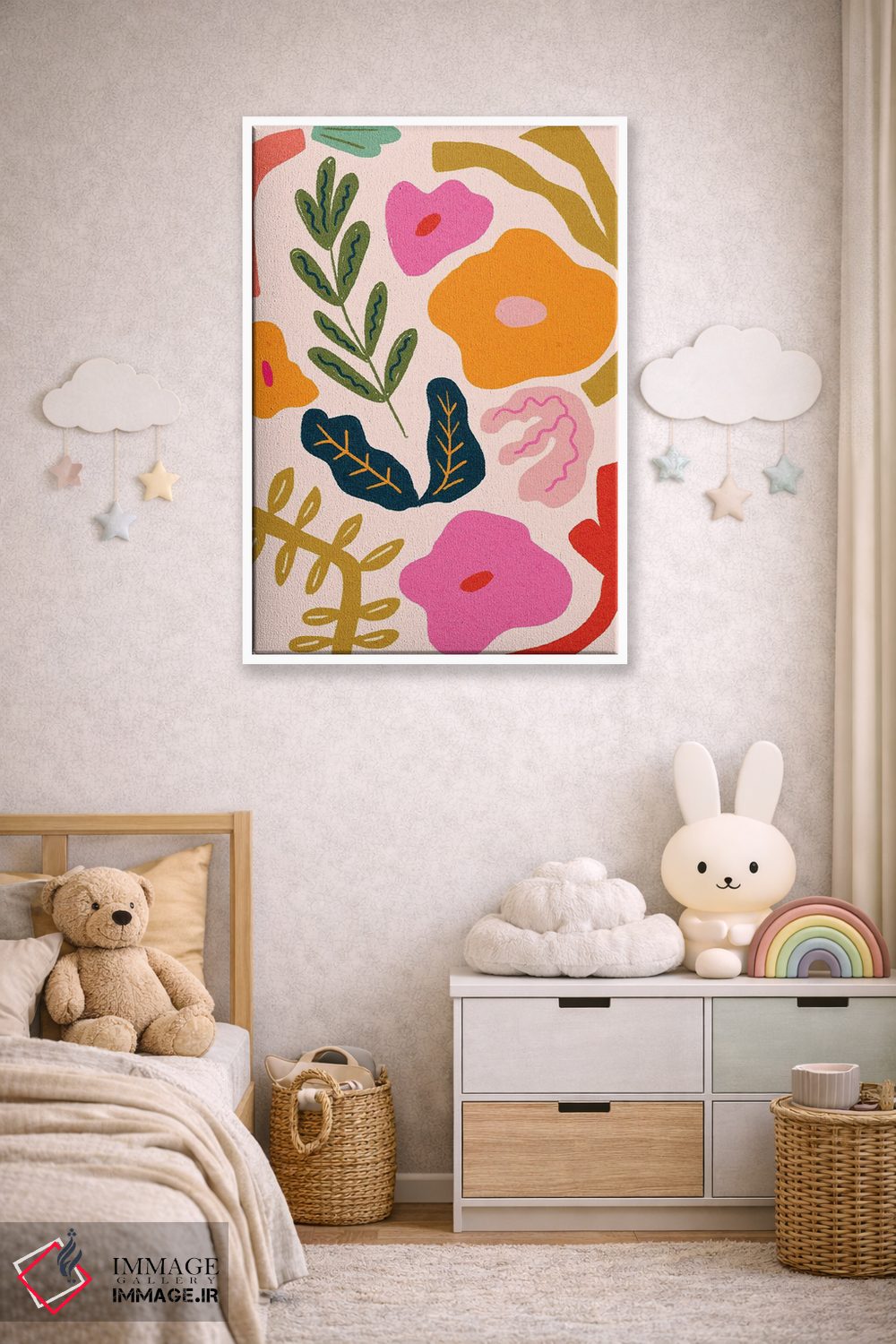 تابلو مینیمال گیاه شناسی انتزاعی رنگارنگ اثر کارتیکا پارامیتا - D4W