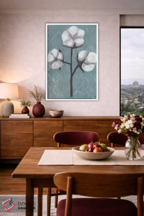 تابلو دکوراتیو ساقه های پنبه اثر کاتلین برایان - D3W