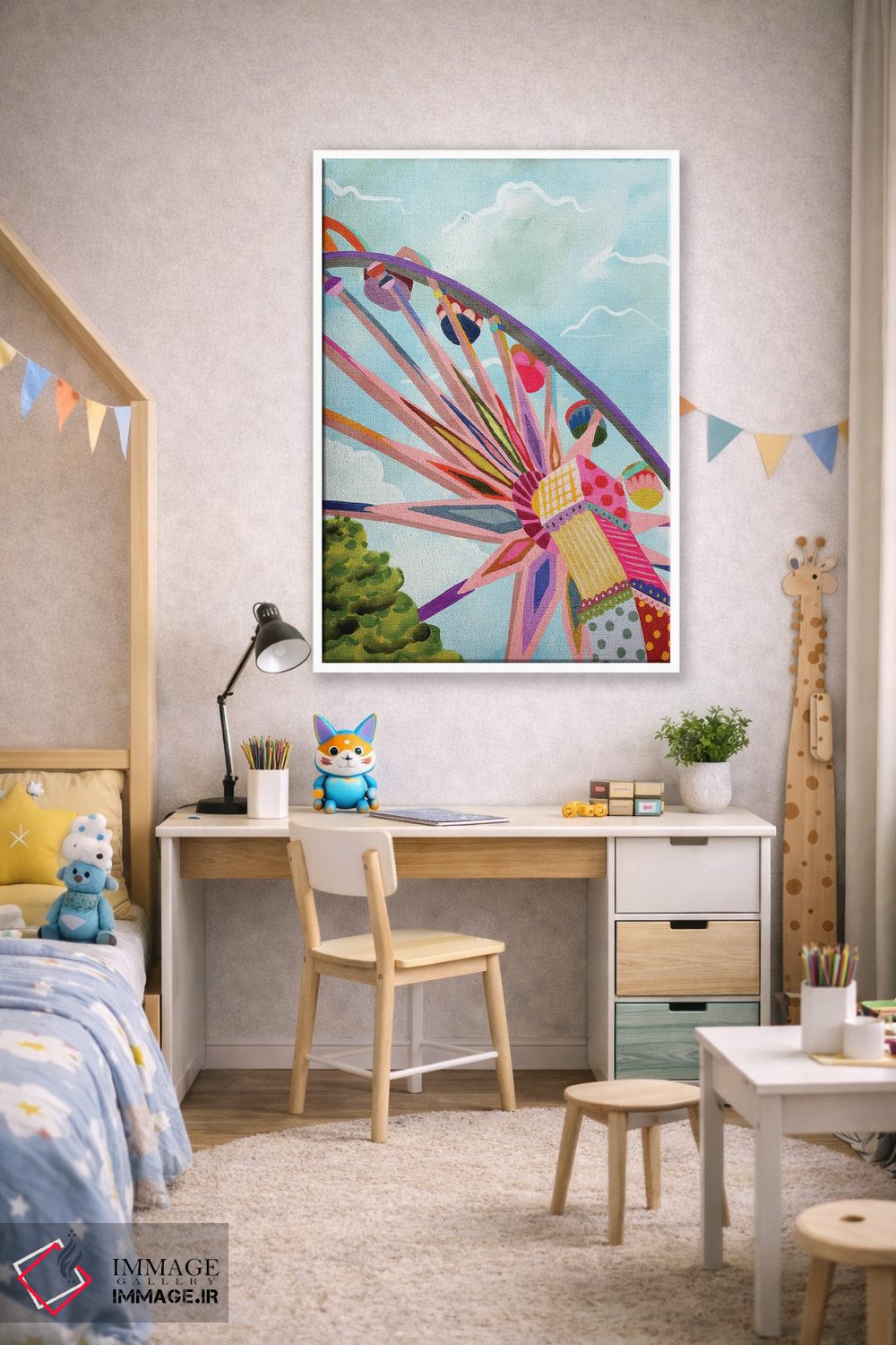 تابلو دکوراتیو چرخ وفلک اثر کارتیکا پارامیتا - D1W