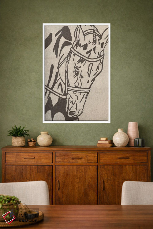 تابلو مینیمال اسب طراحی مزرعه اثر کاتلین برایان - D1W