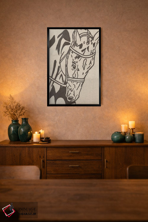 تابلو مینیمال اسب طراحی مزرعه اثر کاتلین برایان - D2B