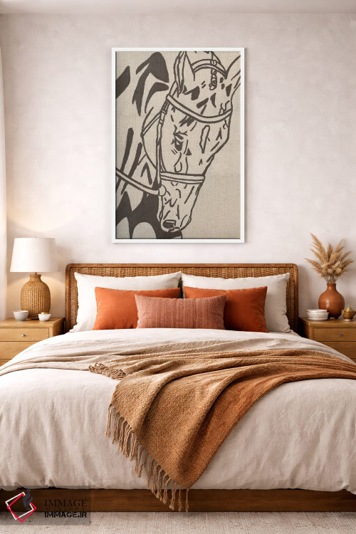 تابلو مینیمال اسب طراحی مزرعه اثر کاتلین برایان - D3W