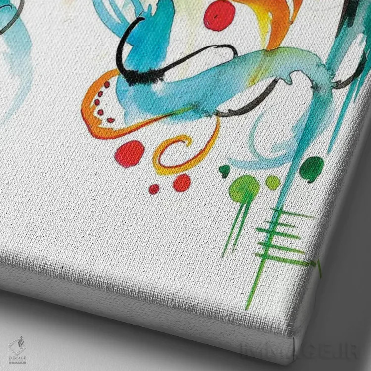 تابلو دکوراتیو شیبا اثر کتی لیپسکامب - نمای نزدیک بافت بوم