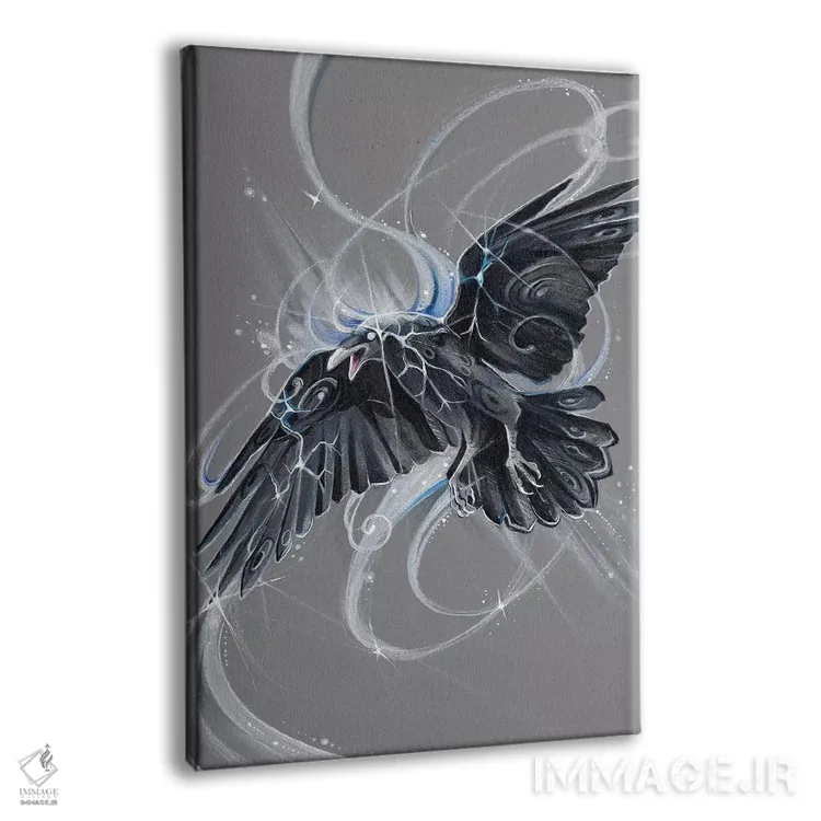 تابلو دکوراتیو کلاغ روح اثر کتی لیپسکامب - نمای پرسپکتیو محصول