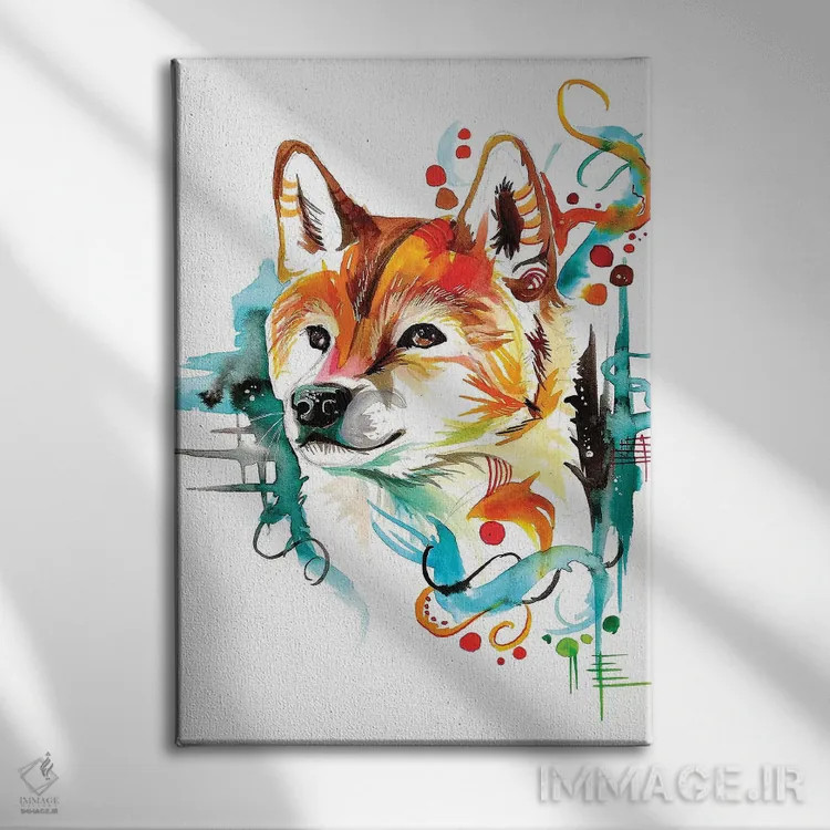 تابلو دکوراتیو شیبا اثر کتی لیپسکامب - نمای روبهرو روی دیوار