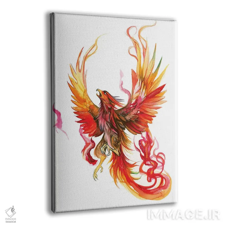 تابلو دکوراتیو برخاستن ققنوس اثر کتی لیپسکامب - نمای پرسپکتیو محصول