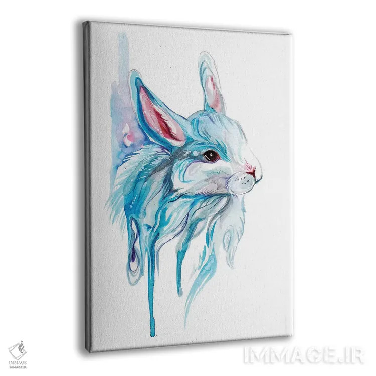 تابلو دکوراتیو خرگوش زمستانی اثر کتی لیپسکامب - نمای پرسپکتیو محصول