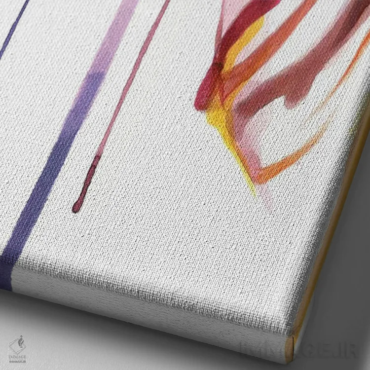 تابلو دکوراتیو گورخر اثر کتی لیپسکامب - نمای نزدیک بافت بوم