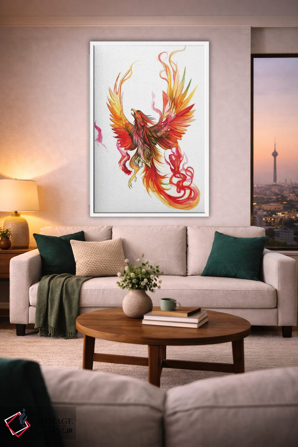 تابلو دکوراتیو برخاستن ققنوس اثر کتی لیپسکامب - D1W