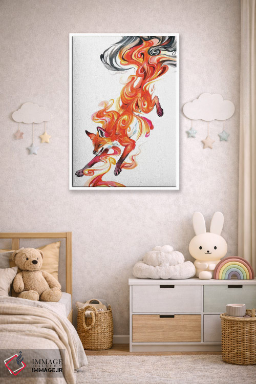 تابلو دکوراتیو روباه دودی اثر کتی لیپسکامب - D4W
