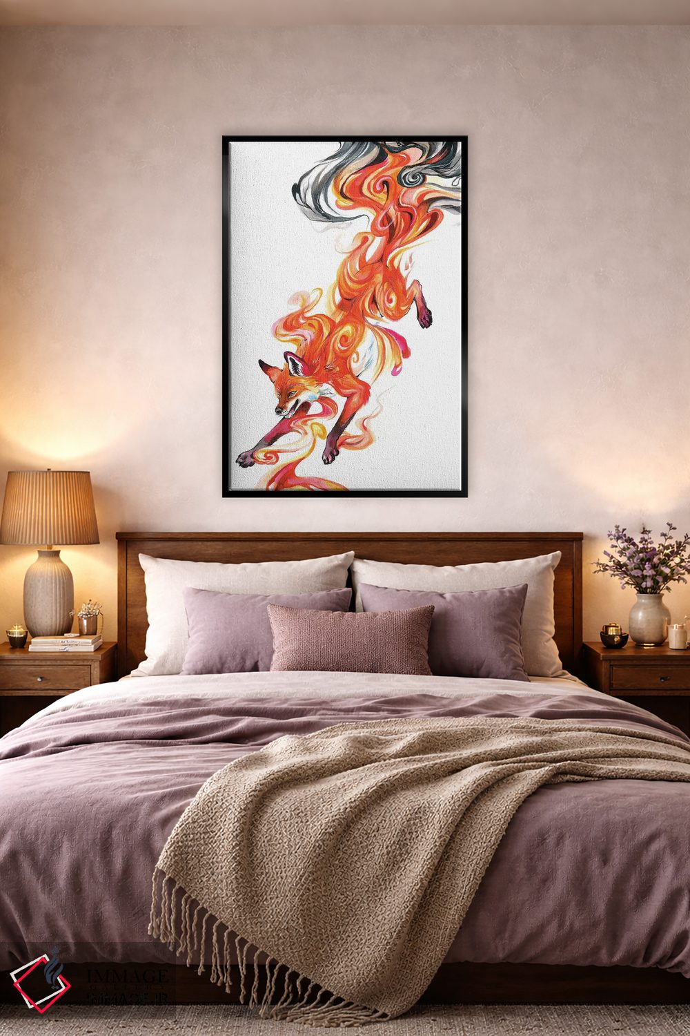 تابلو دکوراتیو روباه دودی اثر کتی لیپسکامب - D5B
