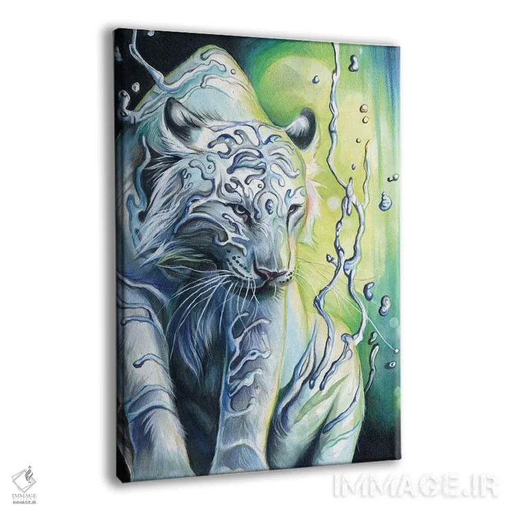 تابلو دکوراتیو روح ببر آبی اثر کتی لیپسکامب - نمای پرسپکتیو محصول