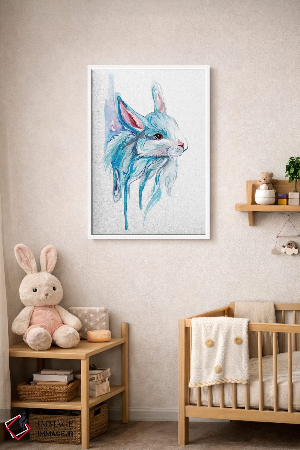 تابلو دکوراتیو خرگوش زمستانی اثر کتی لیپسکامب - D2W