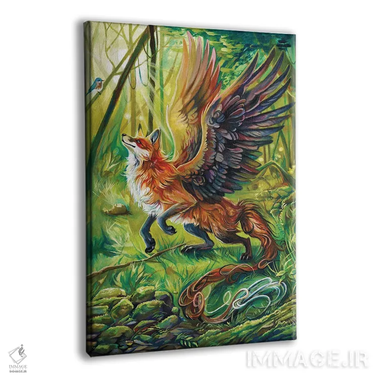 تابلو دکوراتیو روباه جنگلی اثر کتی لیپسکامب - نمای پرسپکتیو محصول