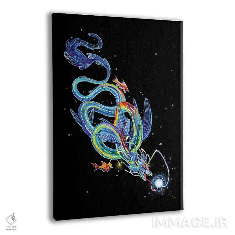 تابلو دکوراتیو اژدهای شب تاب اثر کتی لیپسکامب - نمای پرسپکتیو محصول