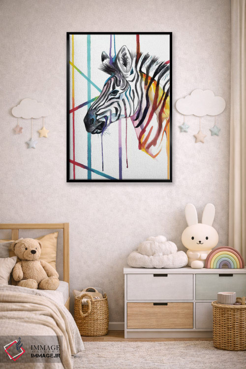 تابلو دکوراتیو گورخر اثر کتی لیپسکامب - D6B