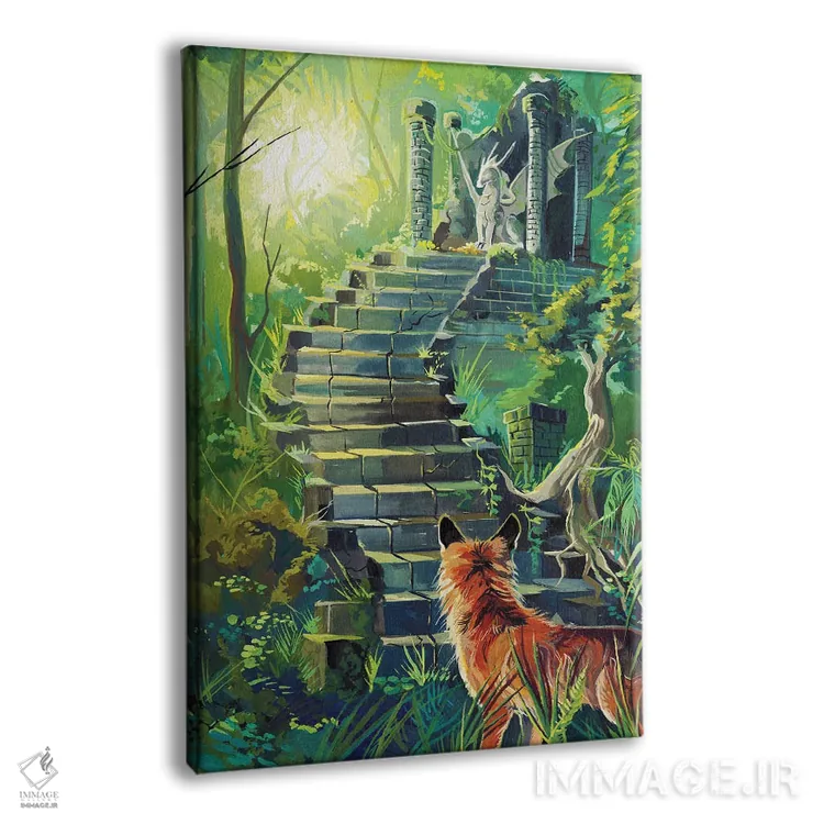 تابلو دکوراتیو جنگل افسون شده اثر کتی لیپسکامب - نمای پرسپکتیو محصول