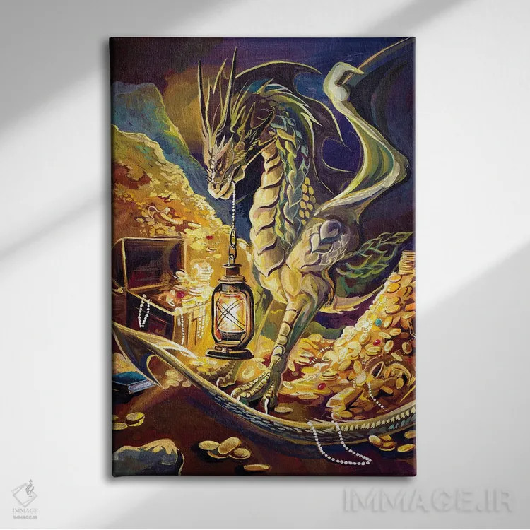 تابلو دکوراتیو گنج مخفی اثر کتی لیپسکامب - نمای روبهرو روی دیوار