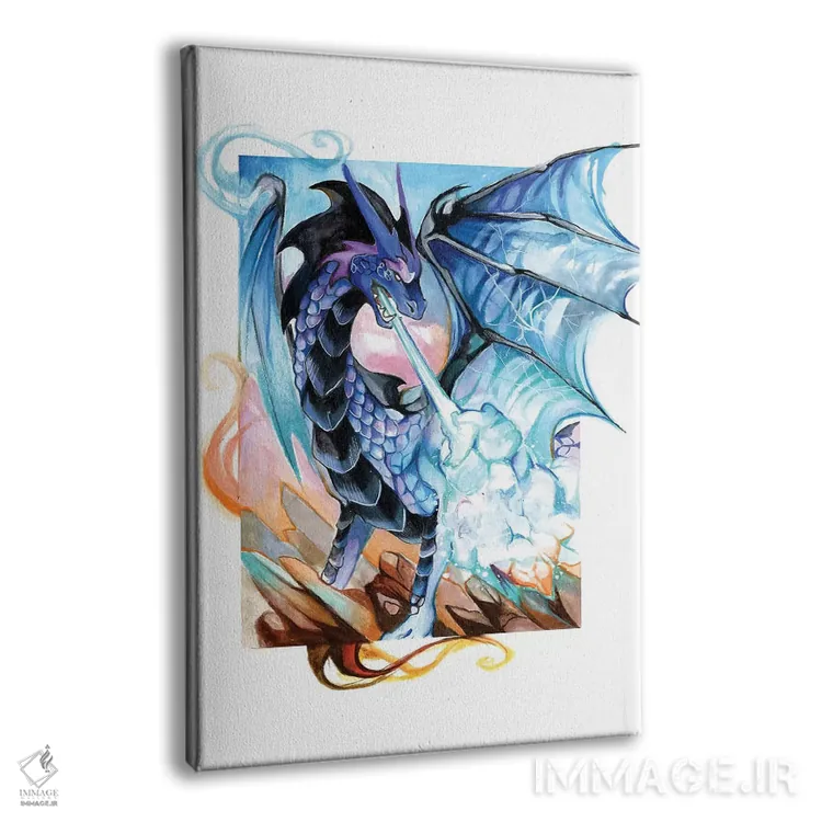تابلو دکوراتیو اژدهای فانتزی اثر کتی لیپسکامب - نمای پرسپکتیو محصول