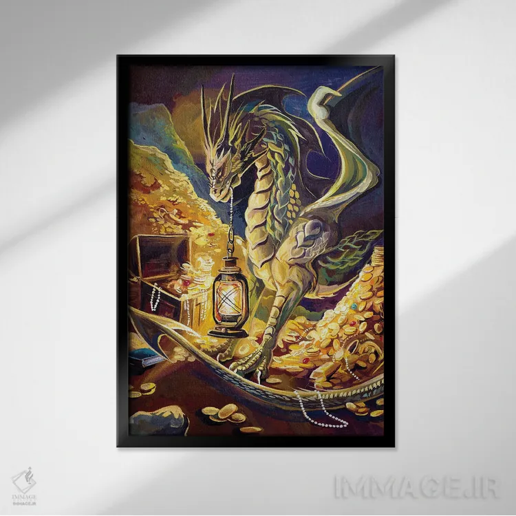 تابلو دکوراتیو گنج مخفی اثر کتی لیپسکامب - نمای قابدار مشکی