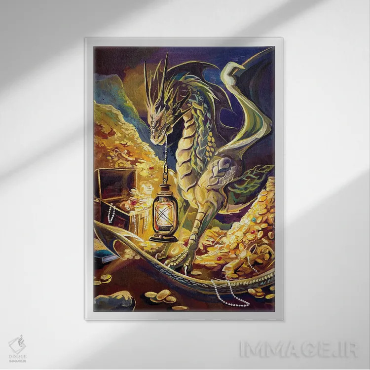 تابلو دکوراتیو گنج مخفی اثر کتی لیپسکامب - نمای قابدار سفید