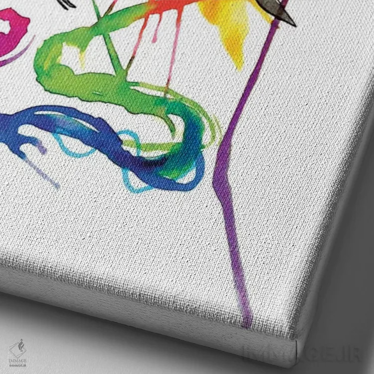 تابلو دکوراتیو کلاغ اثر کتی لیپسکامب - نمای نزدیک بافت بوم