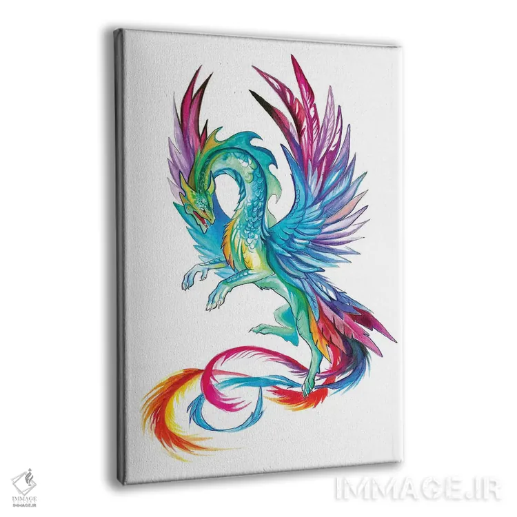 تابلو دکوراتیو اژدهای مرغ مگس خوار اثر کتی لیپسکامب - نمای پرسپکتیو محصول