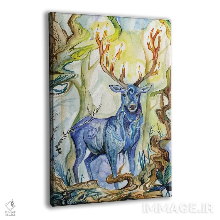 تابلو دکوراتیو روح جنگل اثر کتی لیپسکامب - نمای پرسپکتیو محصول