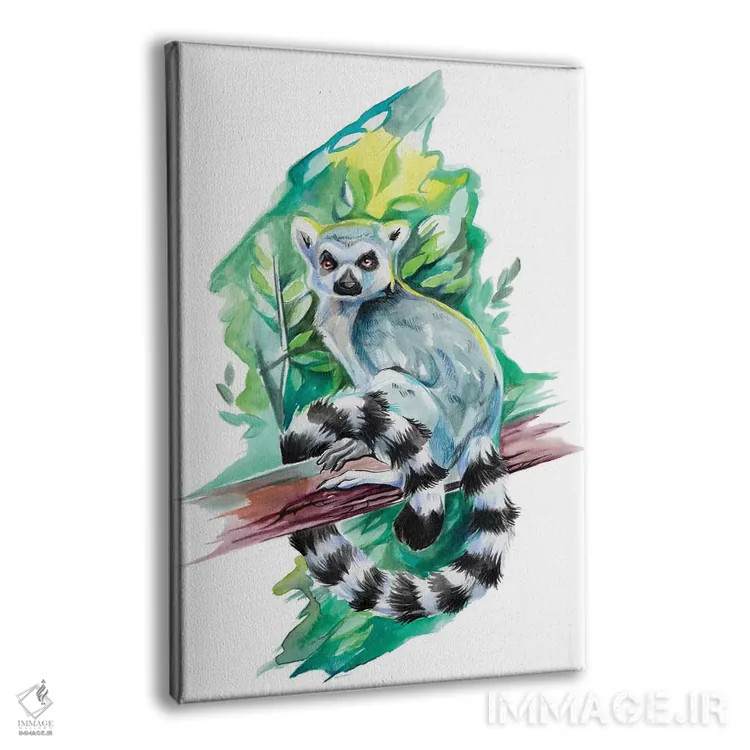 تابلو دکوراتیو لمور اثر کتی لیپسکامب - نمای پرسپکتیو محصول