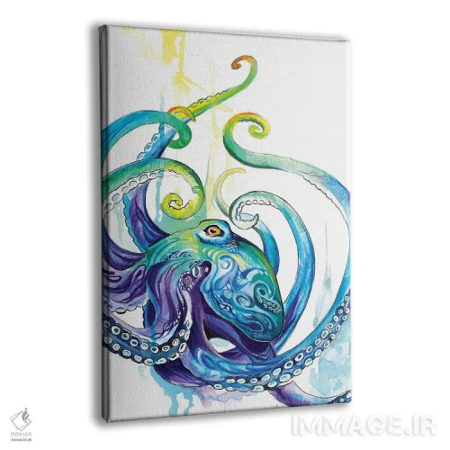 تابلو دکوراتیو اختاپوس اثر کتی لیپسکامب - نمای پرسپکتیو محصول