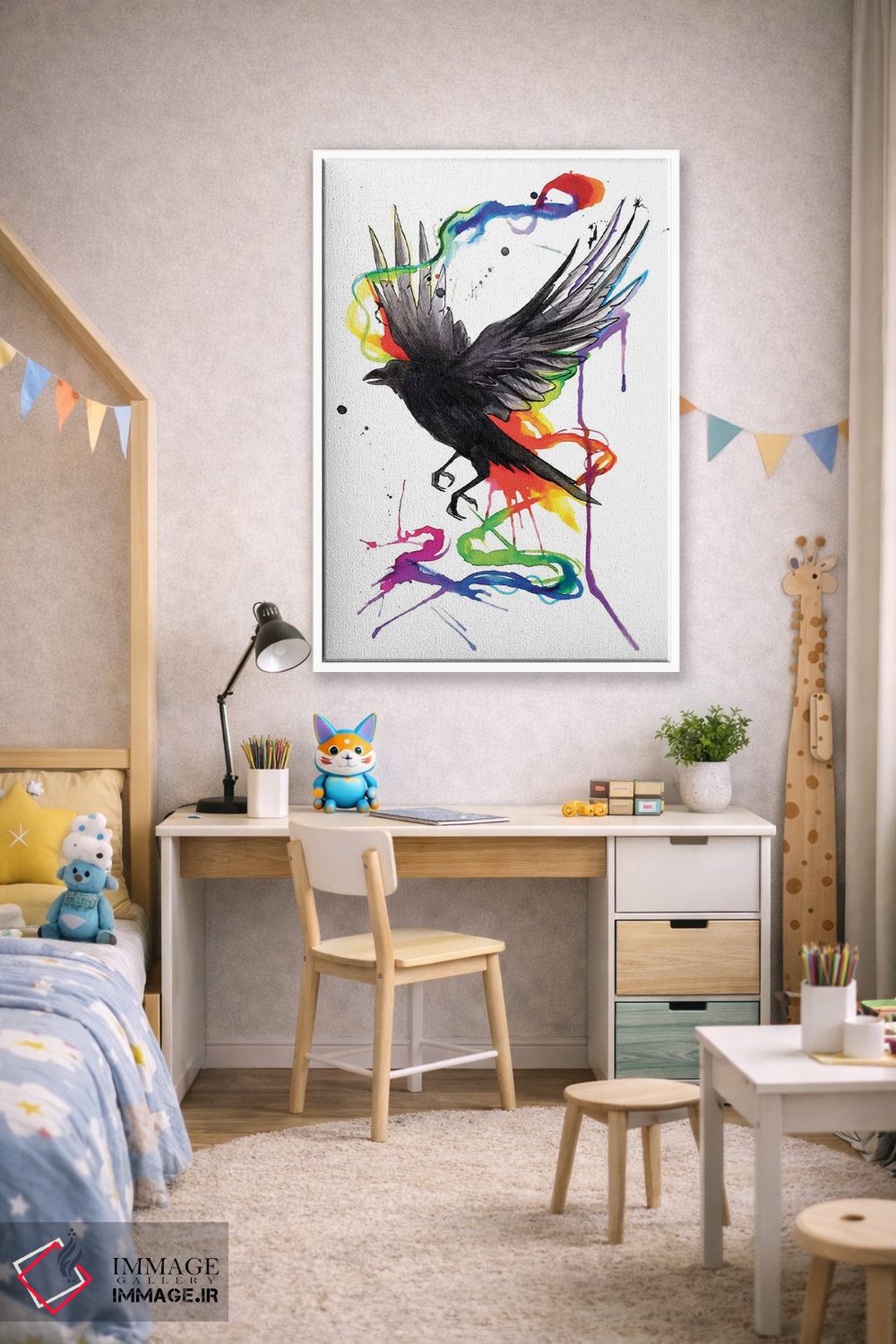 تابلو دکوراتیو کلاغ اثر کتی لیپسکامب - D1W