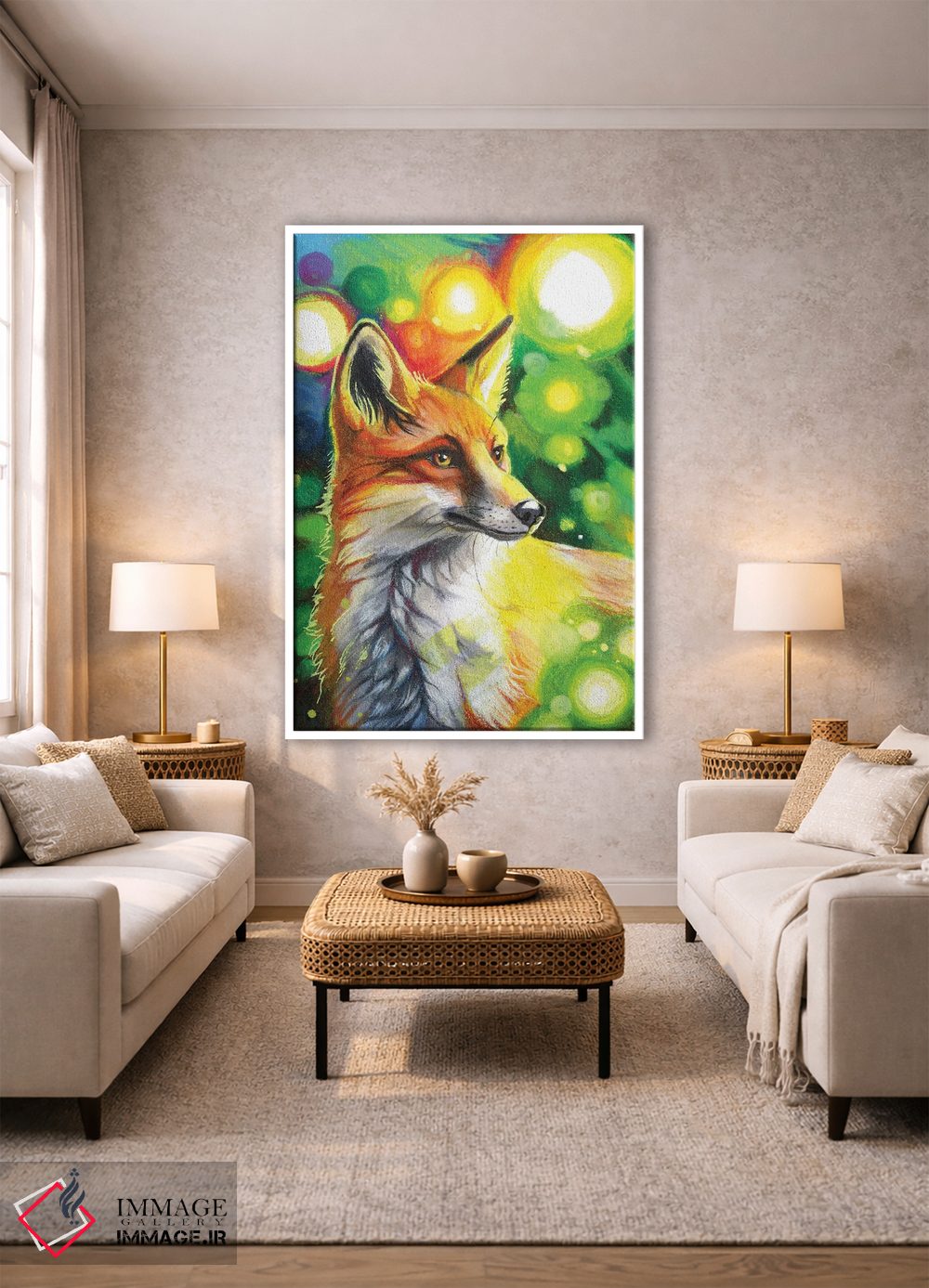تابلو دکوراتیو روباه آفتابی اثر کتی لیپسکامب - D1W