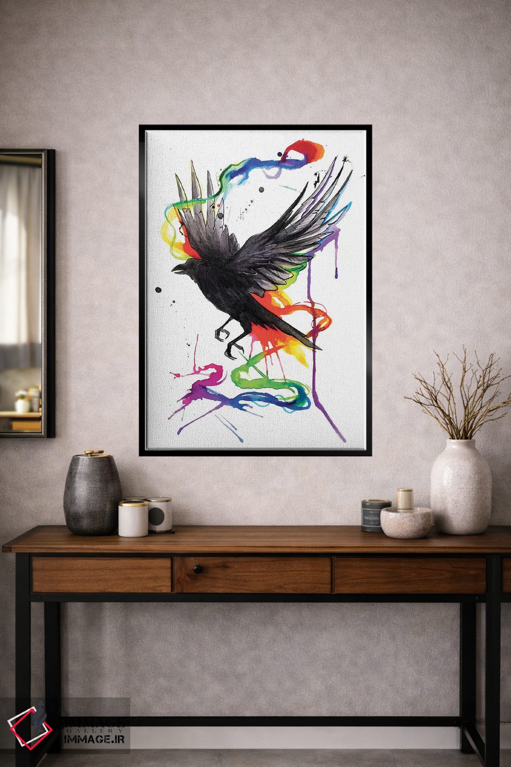 تابلو دکوراتیو کلاغ اثر کتی لیپسکامب - D3B