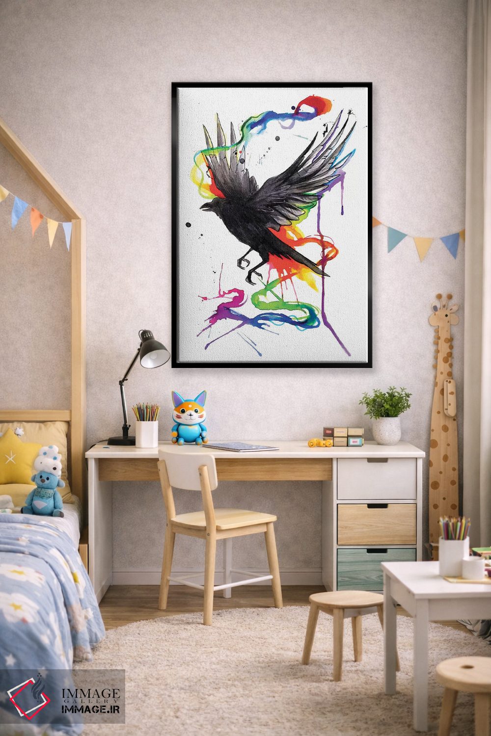 تابلو دکوراتیو کلاغ اثر کتی لیپسکامب - D2B