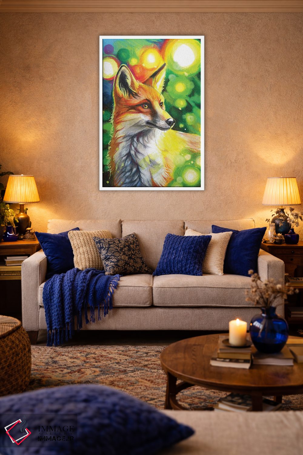 تابلو دکوراتیو روباه آفتابی اثر کتی لیپسکامب - D3W