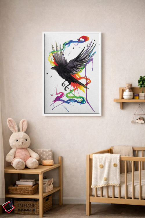 تابلو دکوراتیو کلاغ اثر کتی لیپسکامب - D4W