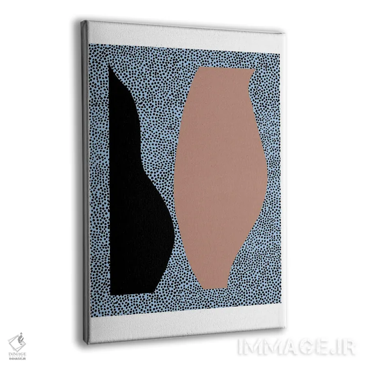 تابلو انتزاعی اشکال نقطه ای اثر کارولینا کلینگ - نمای پرسپکتیو محصول