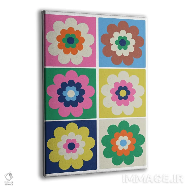 تابلو مدرن در حال شکوفه - پاپ اثر کارولینا کلینگ - نمای پرسپکتیو محصول