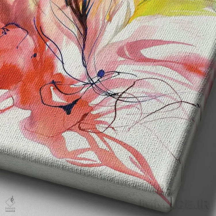 تابلو دکوراتیو پاشش شیر اثر کتی لیپسکامب - نمای نزدیک بافت بوم