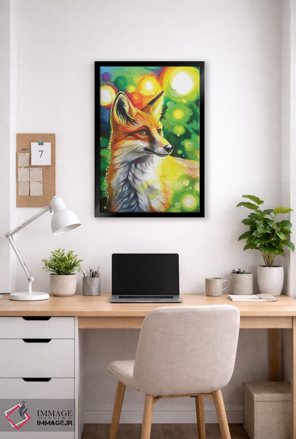 تابلو دکوراتیو روباه آفتابی اثر کتی لیپسکامب - D5B