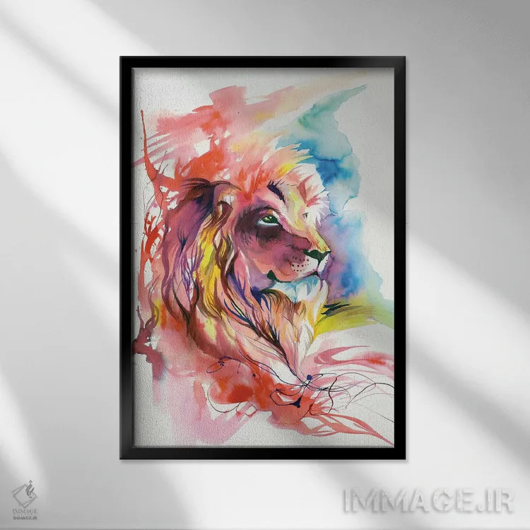 تابلو دکوراتیو پاشش شیر اثر کتی لیپسکامب - نمای قابدار مشکی