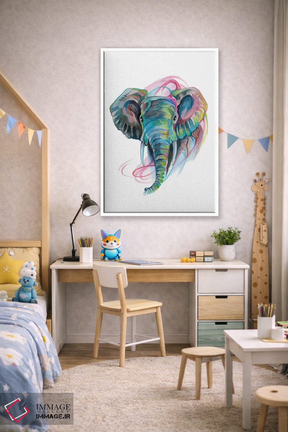 تابلو دکوراتیو فیل ۳ اثر کتی لیپسکامب - D1W