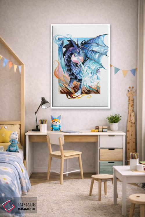 تابلو دکوراتیو اژدهای فانتزی اثر کتی لیپسکامب - D1W