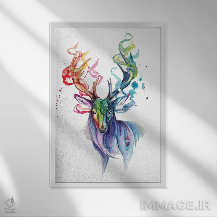 تابلو دکوراتیو شبح ۱ اثر کتی لیپسکامب - نمای قابدار سفید