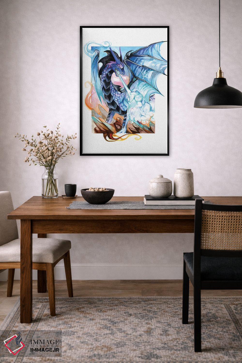 تابلو دکوراتیو اژدهای فانتزی اثر کتی لیپسکامب - D4B
