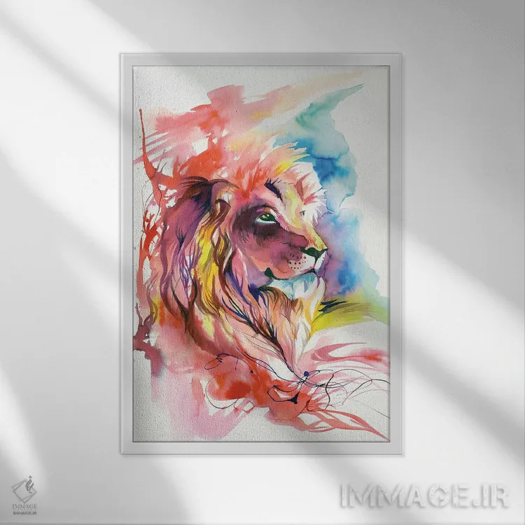 تابلو دکوراتیو پاشش شیر اثر کتی لیپسکامب - نمای قابدار سفید