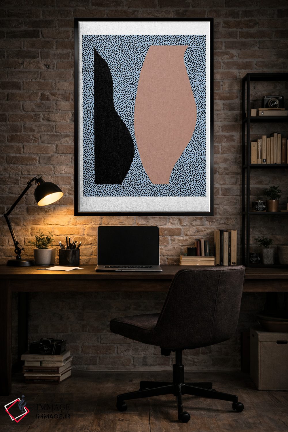 تابلو انتزاعی اشکال نقطه ای اثر کارولینا کلینگ - D5B