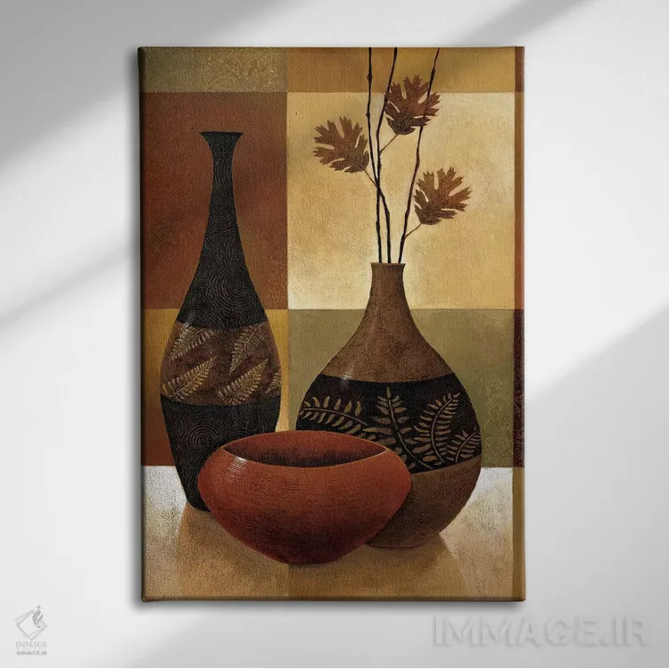 تابلو دکوراتیو وصله دوزی طبیعت ۲ اثر کیت مالت - نمای روبهرو روی دیوار